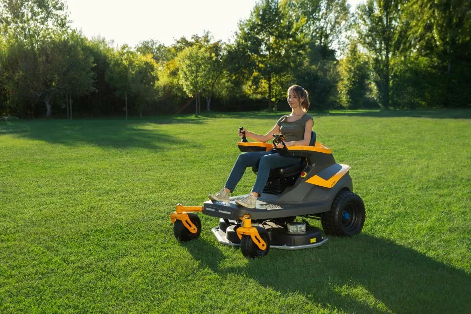 STIGA Traktor akumulatorowy 98cm GYRO 500e - zaawansowana technologia akumulatorowa i bezpieczeństwo